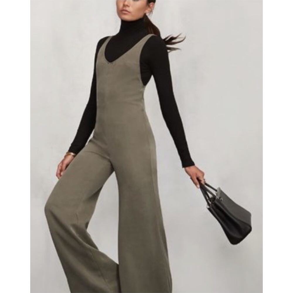 Reformation Janine Jumpsuit Romper V Neck Green Size 0